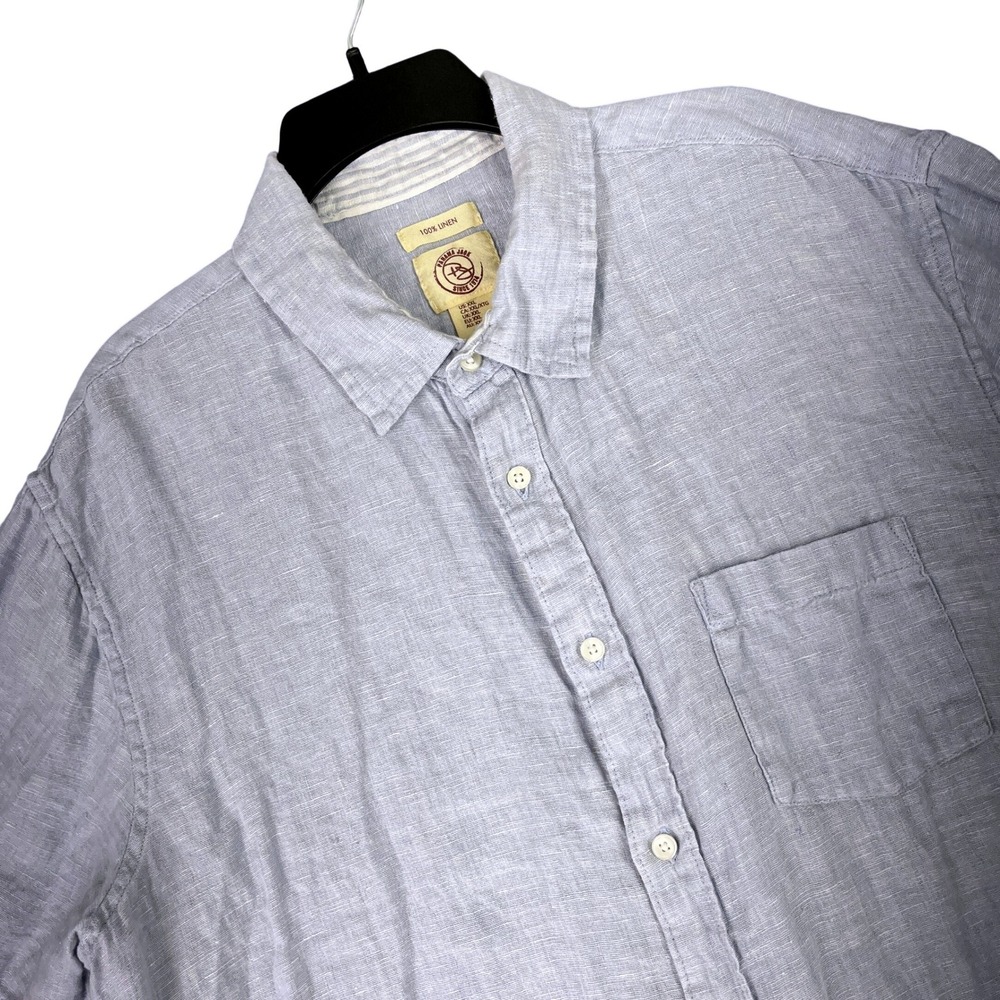 Panama Jack Linen Short Sleeve Button Up Shirt Mens XXL Pocket Beach Vacation